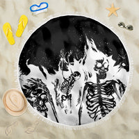 Fire Skull Beach Blanket Scream In Fire - Wonder Print Shop
