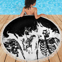 Fire Skull Beach Blanket Scream In Fire - Wonder Print Shop