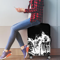 Fire Skull Luggage Cover Scream In Fire - Wonder Print Shop
