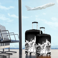 Fire Skull Luggage Cover Scream In Fire - Wonder Print Shop