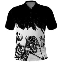 Fire Skull Polo Shirt Scream In Fire - Wonder Print Shop