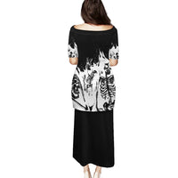 Fire Skull Puletasi Scream In Fire - Wonder Print Shop