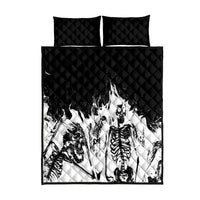 Fire Skull Quilt Bed Set Scream In Fire - Wonder Print Shop