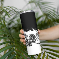 Fire Skull Skinny Tumbler Scream In Fire - Wonder Print Shop
