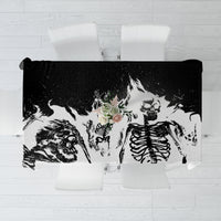 Fire Skull Tablecloth Scream In Fire - Wonder Print Shop