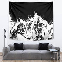 Fire Skull Tapestry Scream In Fire - Wonder Print Shop