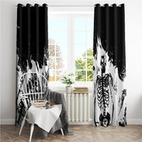 Fire Skull Window Curtain Scream In Fire - Wonder Print Shop