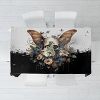 Butterfly Skull Tablecloth Flower Butterfly Gothic Skull - Wonder Print Shop