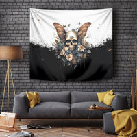 Butterfly Skull Tapestry Flower Butterfly Gothic Skull - Wonder Print Shop