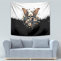 Butterfly Skull Tapestry Flower Butterfly Gothic Skull - Wonder Print Shop