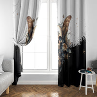 Butterfly Skull Window Curtain Flower Butterfly Gothic Skull - Wonder Print Shop
