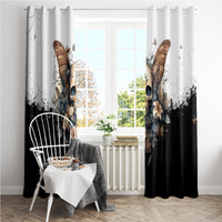 Butterfly Skull Window Curtain Flower Butterfly Gothic Skull - Wonder Print Shop
