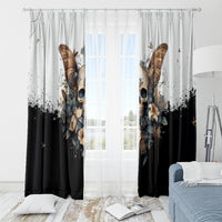 Butterfly Skull Window Curtain Flower Butterfly Gothic Skull - Wonder Print Shop