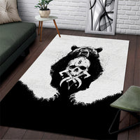 Viking Skull Area Rug Bear Viking Cross Skull - Wonder Print Shop