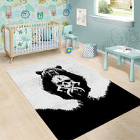 Viking Skull Area Rug Bear Viking Cross Skull - Wonder Print Shop