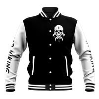 Viking Skull Baseball Jacket Bear Viking Cross Skull - Wonder Print Shop