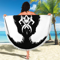 Viking Skull Beach Blanket Bear Viking Cross Skull - Wonder Print Shop