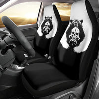 Viking Skull Car Seat Cover Bear Viking Cross Skull - Wonder Print Shop