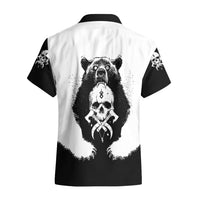 Viking Skull Hawaiian Shirt Bear Viking Cross Skull - Wonder Print Shop