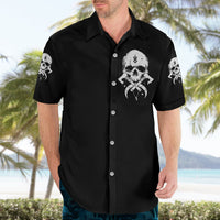 Viking Skull Hawaiian Shirt Bear Viking Cross Skull - Wonder Print Shop