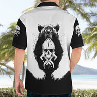 Viking Skull Hawaiian Shirt Bear Viking Cross Skull - Wonder Print Shop