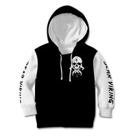 Viking Skull Kid Hoodie Bear Viking Cross Skull - Wonder Print Shop