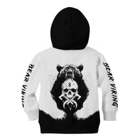 Viking Skull Kid Hoodie Bear Viking Cross Skull - Wonder Print Shop
