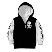 Viking Skull Kid Hoodie Bear Viking Cross Skull - Wonder Print Shop
