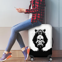 Viking Skull Luggage Cover Bear Viking Cross Skull - Wonder Print Shop