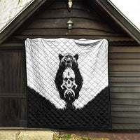 Viking Skull Quilt Bear Viking Cross Skull - Wonder Print Shop