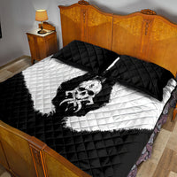 Viking Skull Quilt Bed Set Bear Viking Cross Skull - Wonder Print Shop