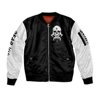 Viking Skull Sleeve Zip Bomber Jacket Bear Viking Cross Skull - Wonder Print Shop
