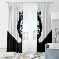 Viking Skull Window Curtain Bear Viking Cross Skull - Wonder Print Shop