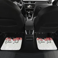 Rose Skull Car Mats Some Girl Wear Pink Real Girl Wear Ink - Wonder Print Shop