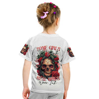 Rose Skull Kid T Shirt Some Girl Wear Pink Real Girl Wear Ink - Wonder Print Shop