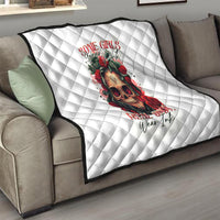 Rose Skull Quilt Some Girl Wear Pink Real Girl Wear Ink - Wonder Print Shop