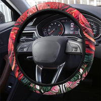 Rose Skull Steering Wheel Cover Some Girl Wear Pink Real Girl Wear Ink - Wonder Print Shop