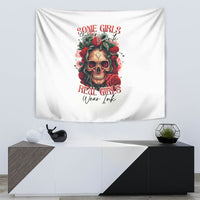 Rose Skull Tapestry Some Girl Wear Pink Real Girl Wear Ink - Wonder Print Shop