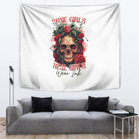 Rose Skull Tapestry Some Girl Wear Pink Real Girl Wear Ink - Wonder Print Shop