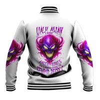 Flame Skull Baseball Jacket Walk Away I Have Anger Issues And Dislike For Stupod People - Wonder Print Shop
