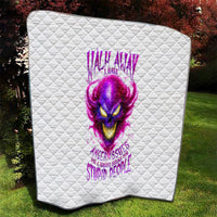 Flame Skull Quilt Walk Away I Have Anger Issues And Dislike For Stupod People - Wonder Print Shop