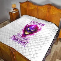 Flame Skull Quilt Walk Away I Have Anger Issues And Dislike For Stupod People - Wonder Print Shop