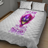 Flame Skull Quilt Bed Set Walk Away I Have Anger Issues And Dislike For Stupod People - Wonder Print Shop