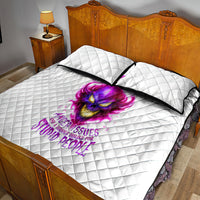 Flame Skull Quilt Bed Set Walk Away I Have Anger Issues And Dislike For Stupod People - Wonder Print Shop