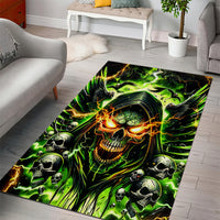 Doule Skull Area Rug Angel To Some Demon To Most - Wonder Print Shop
