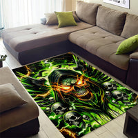 Doule Skull Area Rug Angel To Some Demon To Most - Wonder Print Shop