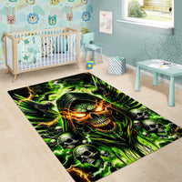 Doule Skull Area Rug Angel To Some Demon To Most - Wonder Print Shop