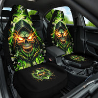 Doule Skull Car Seat Cover Angel To Some Demon To Most - Wonder Print Shop