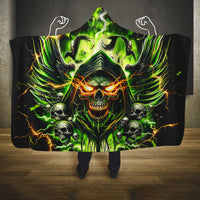 Doule Skull Hooded Blanket Angel To Some Demon To Most
