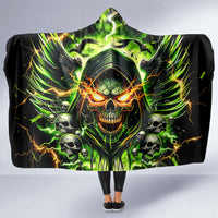 Doule Skull Hooded Blanket Angel To Some Demon To Most